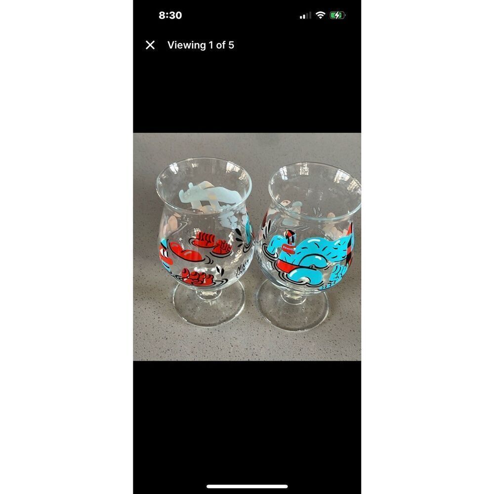 Set Of 2 Duvel Collection Nina Vandeweghe Belgian Tulip Beer Glass - 330 ml